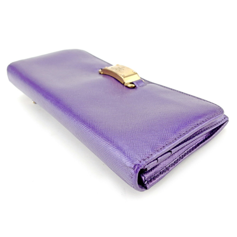 Prada zipper purple leather Wallet long - Picture 4 of 6